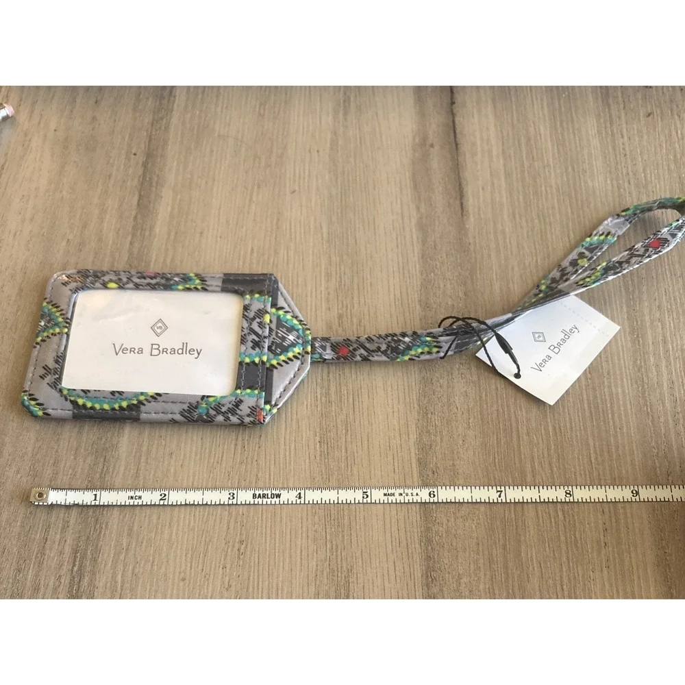 New W/ Tags Vera Bradley Luggage‎ Tag Gray